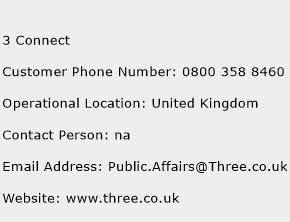 3 Connect Phone Number Customer Service