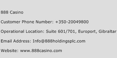 888 Casino Phone Number Customer Service