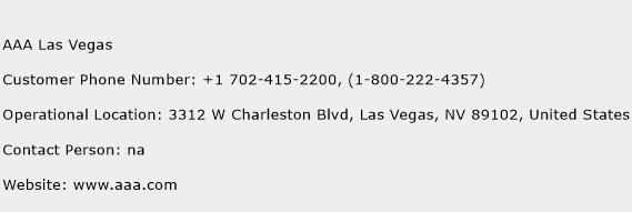 AAA Las Vegas Phone Number Customer Service