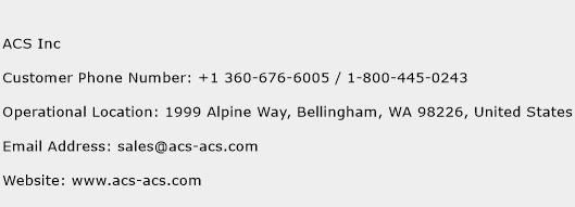 ACS Inc Phone Number Customer Service