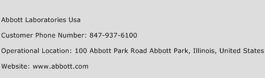 Abbott Laboratories Usa Phone Number Customer Service