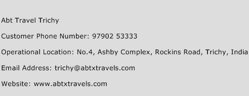 Abt Travel Trichy Phone Number Customer Service