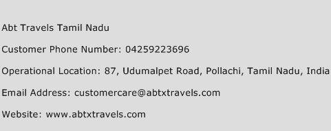 Abt Travels Tamil Nadu Phone Number Customer Service