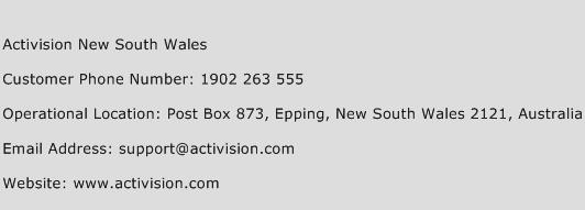Activision New South Wales Phone Number Customer Service