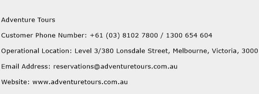 Adventure Tours Phone Number Customer Service