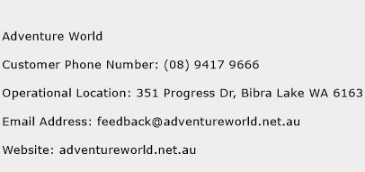 Adventure World Phone Number Customer Service