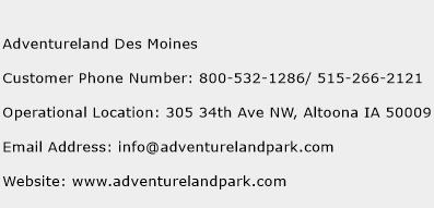 Adventureland Des Moines Phone Number Customer Service