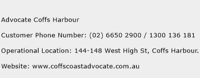 Advocate Coffs Harbour Phone Number Customer Service