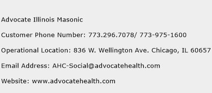 Advocate Illinois Masonic Phone Number Customer Service