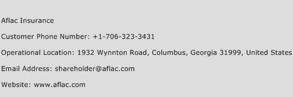Aflac Insurance Phone Number Customer Service