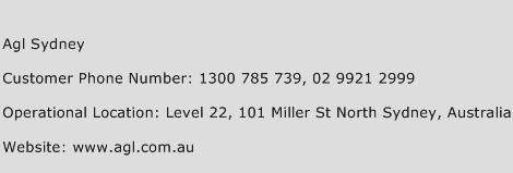 Agl Sydney Phone Number Customer Service