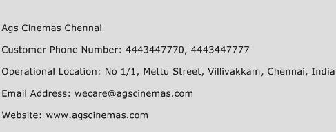 Ags Cinemas Chennai Phone Number Customer Service