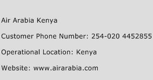 Air Arabia Kenya Phone Number Customer Service