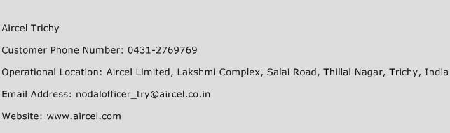 Aircel Trichy Phone Number Customer Service