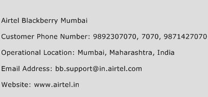 Airtel Blackberry Mumbai Phone Number Customer Service