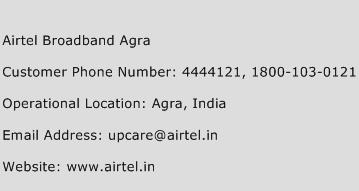 Airtel Broadband Agra Phone Number Customer Service