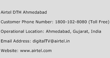 Airtel DTH Ahmedabad Phone Number Customer Service