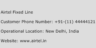 Airtel Fixed Line Phone Number Customer Service