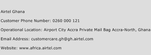 Airtel Ghana Phone Number Customer Service