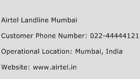Airtel Landline Mumbai Phone Number Customer Service