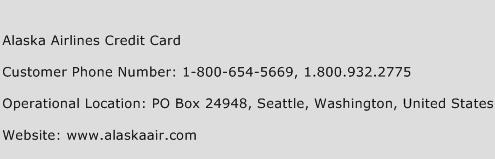 Alaska Airlines Credit Card Phone Number Customer Service