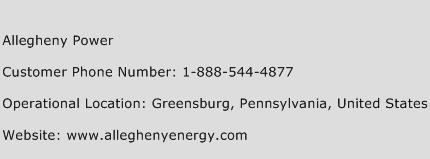 Allegheny Power Phone Number Customer Service