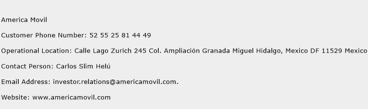 America Movil Phone Number Customer Service