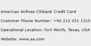 American Airlines Citibank Credit Card Phone Number Customer Service