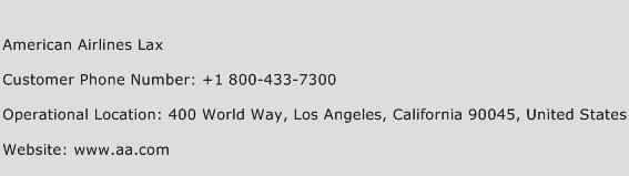 American Airlines Lax Phone Number Customer Service