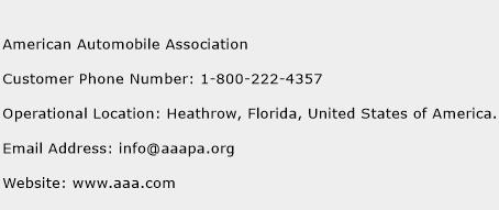 American Automobile Association Phone Number Customer Service