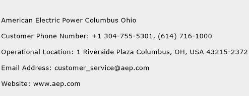 American Electric Power Columbus Ohio Phone Number Customer Service