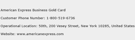 American Express Business Gold Card Phone Number Customer Service