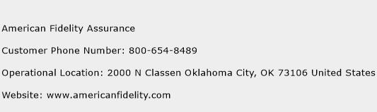 American Fidelity Assurance Phone Number Customer Service