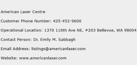 American Laser Centre Phone Number Customer Service