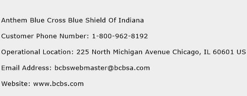Anthem Blue Cross Blue Shield Of Indiana Phone Number Customer Service