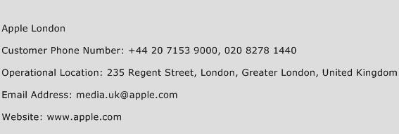 Apple London Phone Number Customer Service