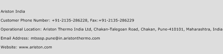 Ariston India Phone Number Customer Service