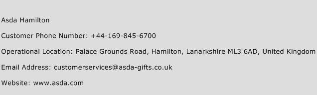 Asda Hamilton Phone Number Customer Service