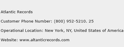 Atlantic Records Phone Number Customer Service