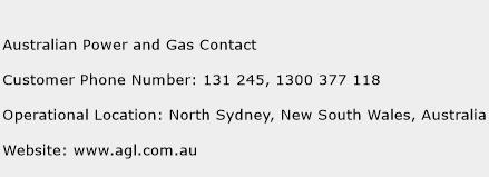 Australian Power and Gas Contact Phone Number Customer Service