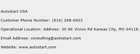 Autostart USA Phone Number Customer Service