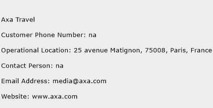 Axa Travel Phone Number Customer Service