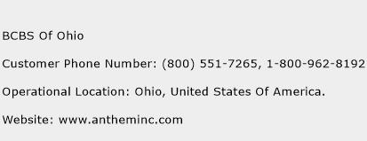BCBS Of Ohio Phone Number Customer Service