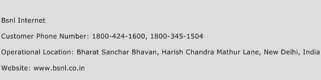 BSNL Internet Phone Number Customer Service