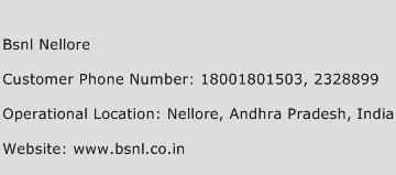 BSNL Nellore Phone Number Customer Service