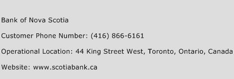 Bank of Nova Scotia Phone Number Customer Service