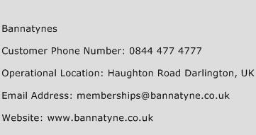 Bannatynes Phone Number Customer Service