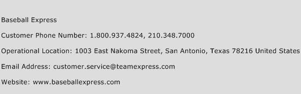 Baseball Express Phone Number Customer Service