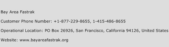 Bay Area Fastrak Phone Number Customer Service