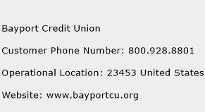 Bayport Credit Union Phone Number Customer Service